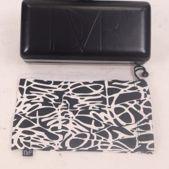 Diane Von Furstenberg Cobalt Blue Lucite Sunglasses w Box Bag Designer Resort